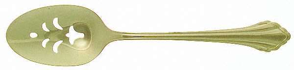 Golden Clarette (Gold Electroplate) Pierced Tablespoon (Serving Spoon)