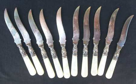 Pearl Handle Flatware 2 (Sterling) Pearl Handle Individual Fruit Knife
