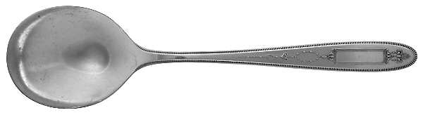 Grosvenor (Silverplate, 1921, Monograms) Round Bowl Soup Spoon (Gumbo)