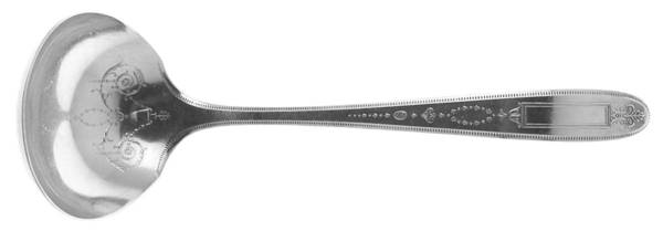 Grosvenor (Silverplate, 1921, Monograms) Solid Gravy Ladle