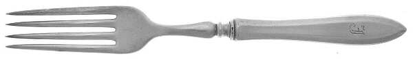 Patrician (Silverplate, 1914, Monograms) Hollow Handle Fork