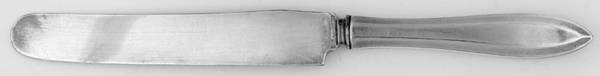 Patrician (Silverplate, 1914, Monograms) Old French Hollow Knife with Bolster