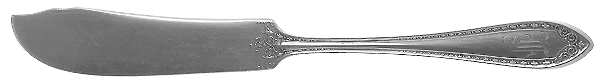 Sheraton (Silverplate, 1910, Monograms) Flat Handle Butter Spreader