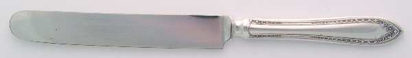 Sheraton (Silverplate, 1910, Monograms) Old French Solid Knife with Bolster