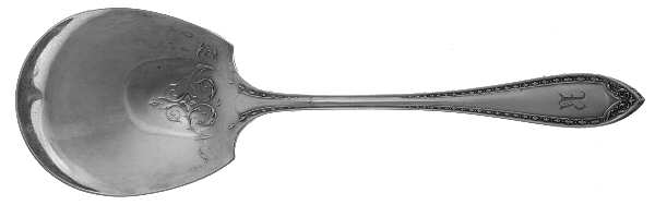 Sheraton (Silverplate, 1910, Monograms) Solid Smooth Casserole Spoon