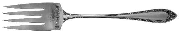Sheraton (Silverplate, 1910, Monograms) Medium Solid Cold Meat Serving Fork