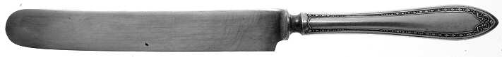 Sheraton (Silverplate, 1910, Monograms) Old French Solid Knife with Bolster