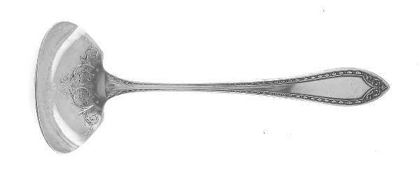 Sheraton (Silverplate, 1910, Monograms) Solid Gravy Ladle