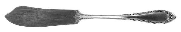 Sheraton (Silverplate, 1910, Monograms) Flat Handle Master Butter Knife