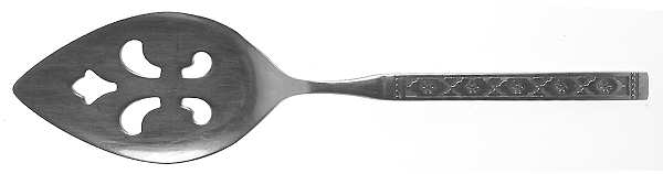 Lisbon (Stainless, No Black Accent) Pierced All Stainless Pie Server