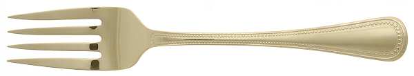 Golden Patrician (Gold Electroplate) Medium Solid Cold Meat Serving Fork