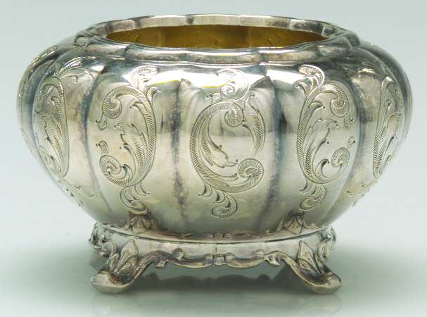 Melon-Hand Chased (Silverplate, Hollowware) Waste Bowl