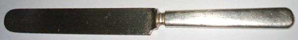 OHS153 (SILVERPLATE) Blunt Hollow Knife with Bolster
