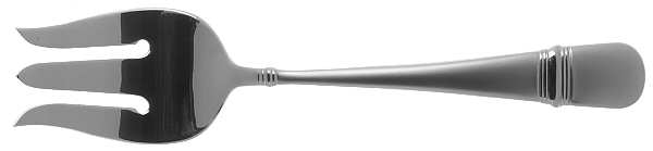 Satin Astragal (Stainless) Medium Solid Cold Meat Serving Fork by Oneida Silver