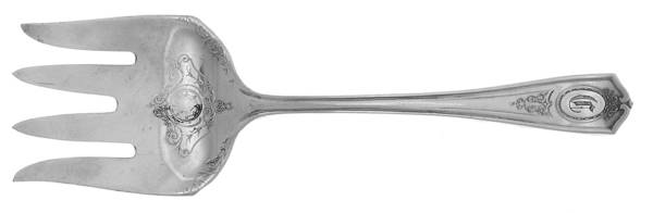 Louis XVI (Silverplate, 1911) Large Solid Fish Serving Fork