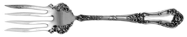 Rosemary (Silverplate, 1906, Monograms) Small Solid Cold Meat Serving Fork