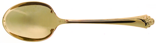 Golden Fantasy Rose (Gold Electroplate) Solid Smooth Casserole Spoon