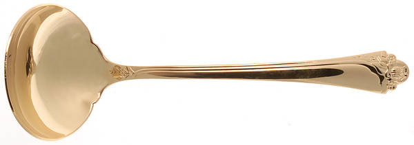 Golden Fantasy Rose (Gold Electroplate) Solid Gravy Ladle