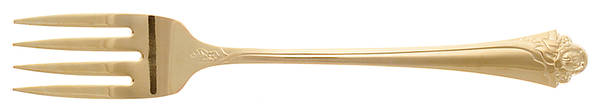 Golden Fantasy Rose (Gold Electroplate) Individual Salad Fork