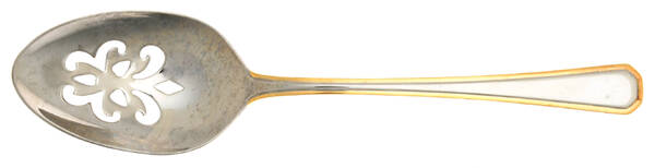 Golden Katherine (Stainless, Gold Accent) Pierced Tablespoon (Serving Spoon)