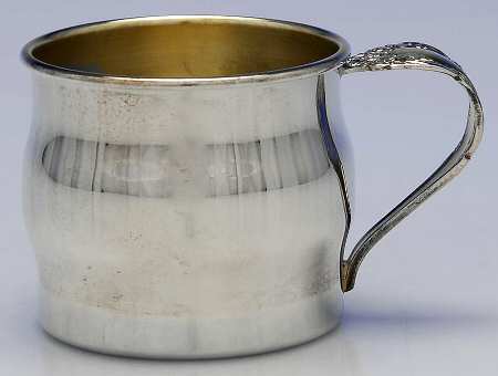 Baroque Rose (Silverplate, Hollowware) Gold Lined Baby Cup