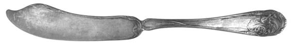 Flower De Luce (Silverplate, 1904, Monograms) Flat Handle Master Butter Knife