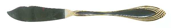 Golden Heiress (Gold Accent) Flat Handle Master Butter Knife