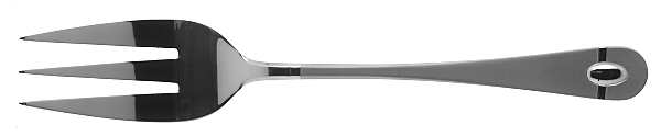 Satin Jupiter (Stainless) Medium Solid Cold Meat Serving Fork