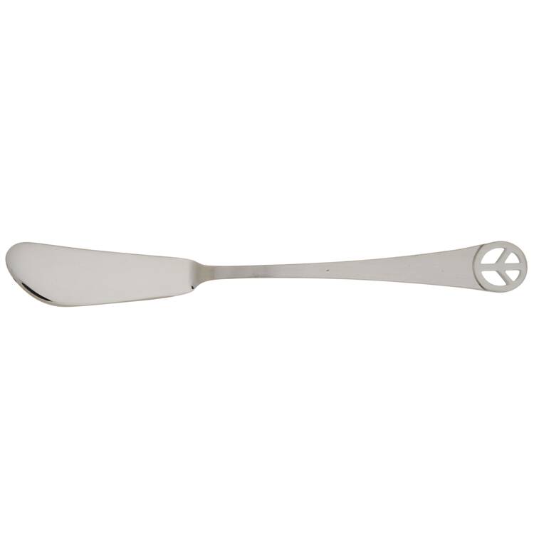 Peace Sign (Stainless) Flat Handle Butter Spreader