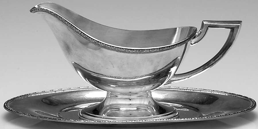 Arbor (Silverplate, Hollowware) Plated Gravy Boat & Underplate