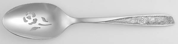 Sweet Briar (Stainless, Textured) Pierced Tablespoon (Serving Spoon)