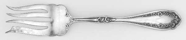 Extra Coin Silver Plate One (Silverplate) Medium Solid Cold Meat Serving Fork