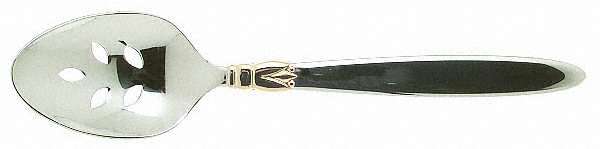 Golden Seville (Stainless, Gold Accent) Pierced Tablespoon (Serving Spoon)