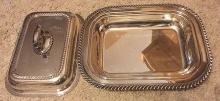 Georgian Gadroon (Silverplate, Hollowware) Rectangular Covered Vegetable