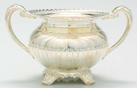 Georgian Gadroon (Silverplate, Hollowware) Sugar Bowl No Lid