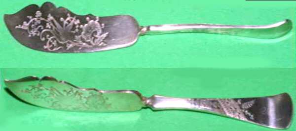 Rockford Seven (Silverplate) Flat Twisted Handle Master Butter Knife Bright Cut