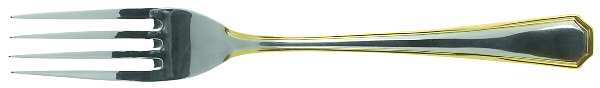 Lyon (Stainless, Gold Accent) Solid Serving Fork