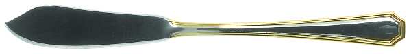 Lyon (Stainless, Gold Accent) Flat Handle Master Butter Knife
