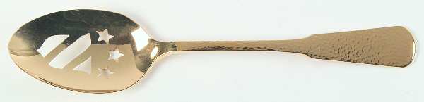 First Colony (Gold Electroplate) Pierced Tablespoon (Serving Spoon)