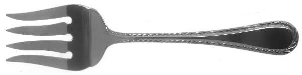 Belmont-Lyons (Stainless) Medium Solid Cold Meat Serving Fork by Oneida Silver