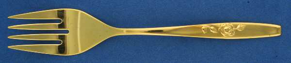Our Rose-Gold (Gold Electroplate) Medium Solid Cold Meat Serving Fork