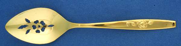 Our Rose-Gold (Gold Electroplate) Pierced Tablespoon (Serving Spoon)
