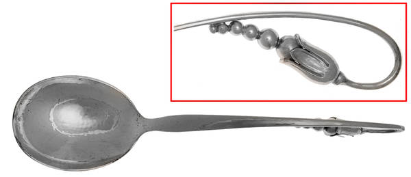 Blossom (Sterling) Solid Salad Serving Spoon