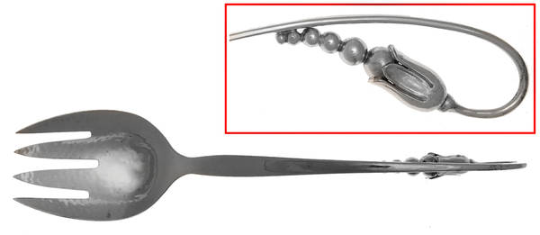 Blossom (Sterling) Solid Salad Serving Fork