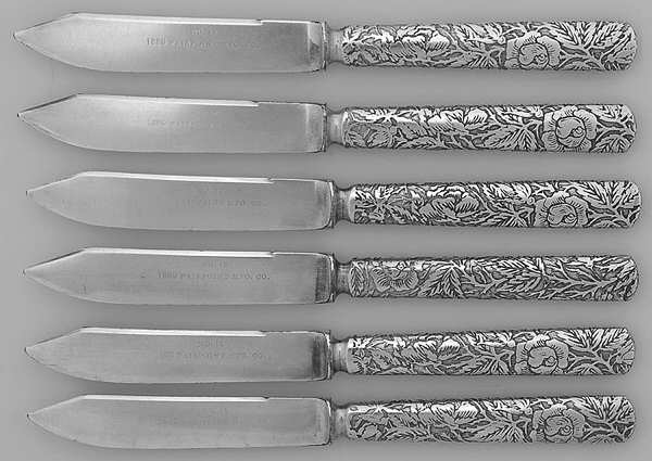 OHS256 (Silverplate) (Boxed Set of 6) Individual Solid Fruit Knifes