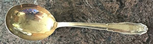 OKA2 (Sterling) Solid Smooth Casserole Spoon