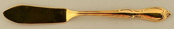 Montclair-Gold (Gold Electroplate Flat Handle Master Butter Knife