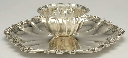 Countess (Silverplate, Hollowware) Silverplate Attached Chip & Dip Set