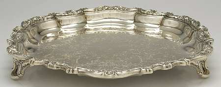 Countess (Silverplate, Hollowware) 14" 4 Toed Round Tray