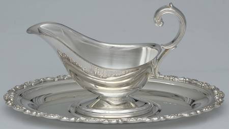 Countess (Silverplate, Hollowware) Plated Gravy Boat & Underplate